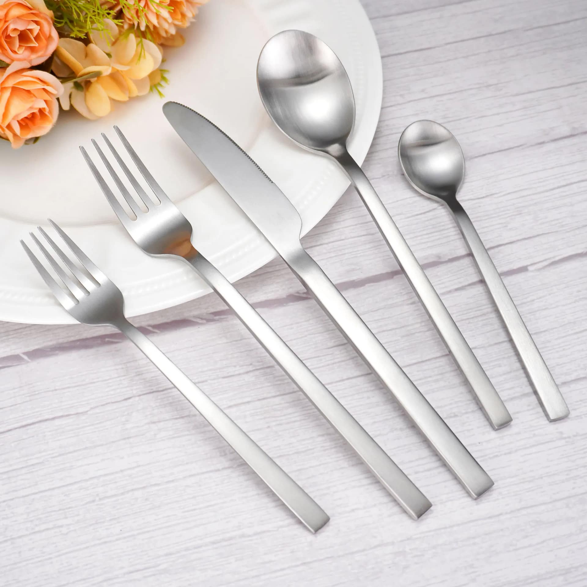 Sophisticated Silver Cutlery Set for Formal Dinners MAAC Home